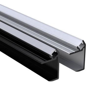 China Wardrobe Anodized Silver Aluminum U Channel Trim Profile For LED Strip Light Bar for sale