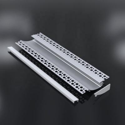 China Ceiling Architectural Wall LED Plaster Channel Radiator Recessed Square Gypsum Profile Embedded Aluminum Profile Alu Profile for sale