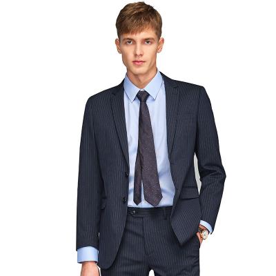 China 2021 Plus Size Men's Suit Manufacturer Professional Business Suit Striped Color Elastic Fabric for sale