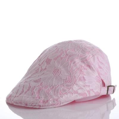 China Retro Image Free Custom Logo Fashion Lace Beret for sale