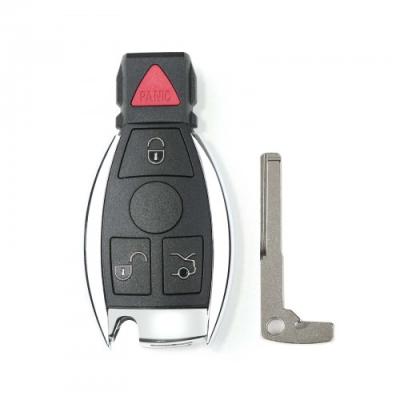 China For Benz Smart Key Shell 3+1 button plastic with a red button can work with VVDI BE pro 1 key for sale