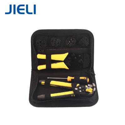 China Terminal Crimping Set with Wire Stripper Crimping Tool Kit for Insulated Terminals with Die Sets JL-NTK-06 for sale