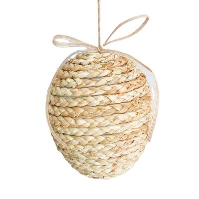 China Bohemian Home Eco-Friendly Natural Skin Decoration Exclusive Handmade Braided Spring Handing Egg Large for sale