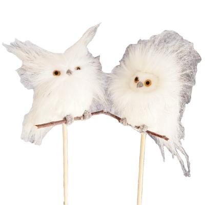 China Factory direct handmade foam owl Christmas decor Christmas owl Christmas interior decorations home made sticks for sale