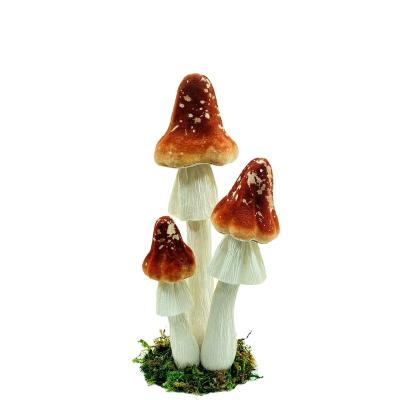 China Europe Ornament Tabletop Cute Sculpture Mini Resin Mushroom Nordic Figurine for sale