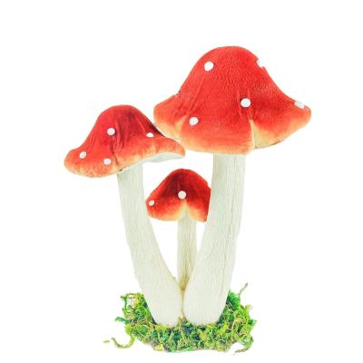 China Bright Red Foam Party Suppliers Mushroom Shape Christmas Decoration for sale