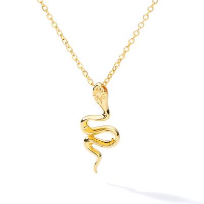 China FASHIONABLE Snake Necklace Gold Snake Necklace Silver Snake Reptile Jewelry for sale