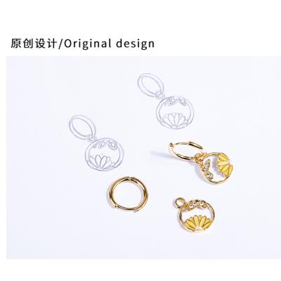 China FASHIONABLE original high quality gold plated daisies earring ring drops oil butterfly chrysanthemum earring for sale