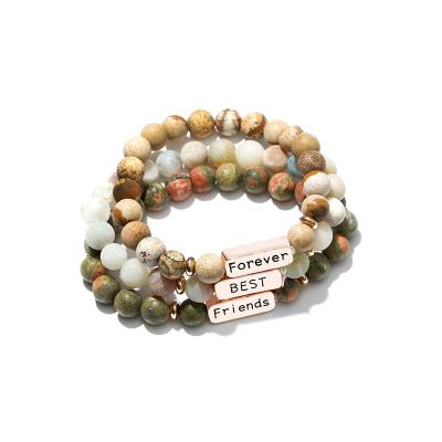 China OEM Trendy Natural Stone Stretch Beaded Bracelet Natural Stone Bracelet Beaded Jewelry Bead Bracelet for sale