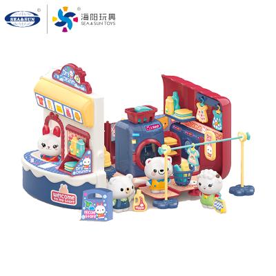 China Playing Cute Children's New Play House Toy and Fun Laundry House Toy Set for sale