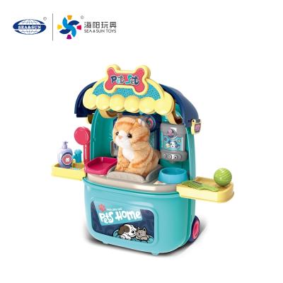 China Eco-friendly Material Children's Play Toy Pet Case And Bag Pet Trolley Case for sale