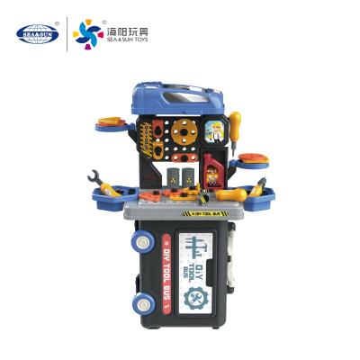 China Plastic Vehicle Toys New Children's Toy 3-in-1 Multifunctional Tool Screw Bus for sale