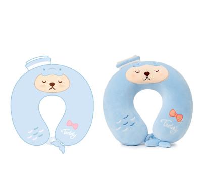 China Eco-friendly Material Cute Soft Plush Toy Animal Traveling Pillow OEM ODM U Shape Neck Travel Pillow In Car Airplane for sale