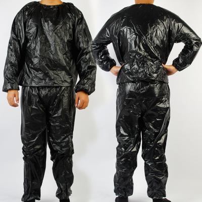 China YoursJoys Sauna Body Shper Weight Loss PVC Sauna Suit Gym Bodybuilding Fitness Training Fat Burning Black Sauna Suit 5 XL for sale