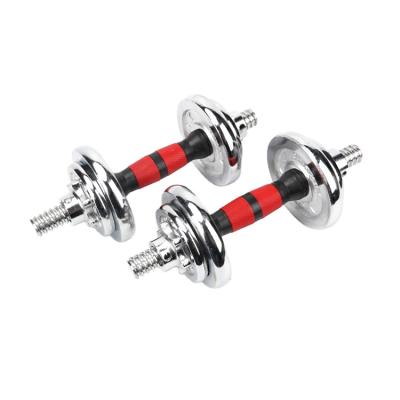 China Custom Type Fitness Dumbbell Sponge Electroplating Dumbbell And Barbell Set Hot Selling Electroplating Dumbbell for sale