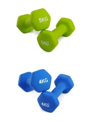 China Wholesale Fitness Dumbbell Hex Sponge Type Dumbbell Set To Protect The Floor Surface With Rubber-Coated Wholesale Dumbbell for sale