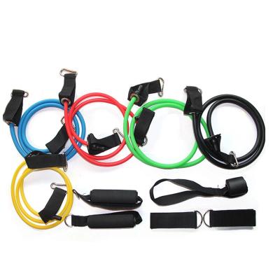 China Natural Materials 11 Pcs Goal Workout 11 Pcs Resistance Bands Set Multi Resistance Bands Set for sale