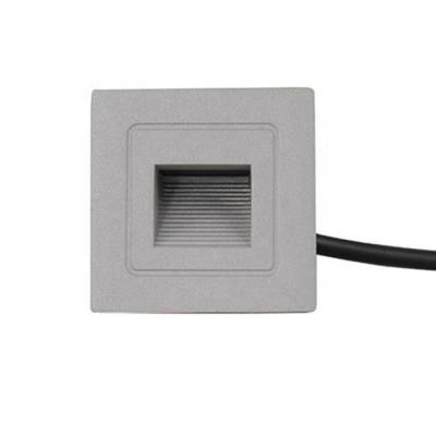 China Modern IP65 Waterproof Square Recessed 1w 3w Led Step Wall Light for sale