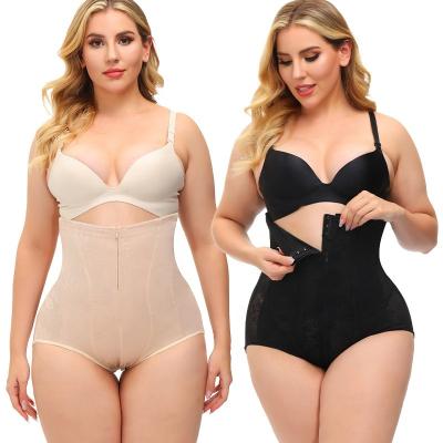 China Wholesale Breathable Tummy Control Body Lace Shaper Thong Shapewear Cincher Zipper Underwear Plus Size Butt Lifter Shaper for sale