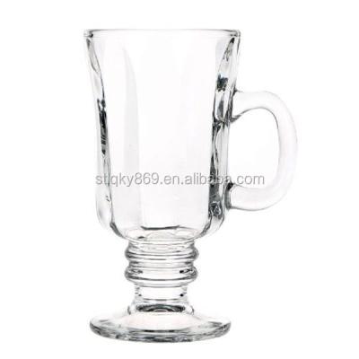 China Viable Irish Glass Coffee Mugs Wholesale Cheap Clear Coffee Mug 250ml Glass Glass for sale