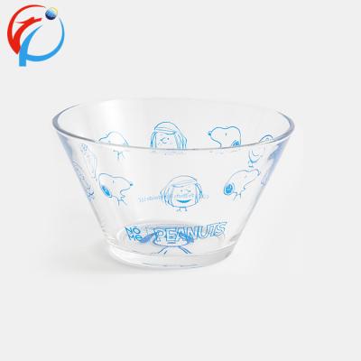 China Viable Transparent Lead Free Dessert Glass Bowl Fruit Salad Vegetable Bowl for sale