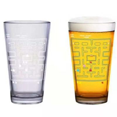 China Cold Color Changing Mugs 16oz Color Changing Glass Eco - Friendly Temperature For Beer for sale