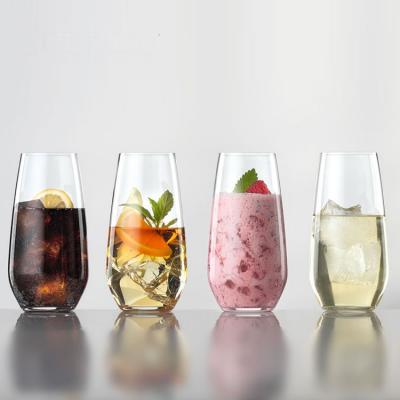 China Food Soda Safe Tumbler Juice Glass Drinking Glasses Water Cup Champagne Glass 550ml Crystal Cocktail Glass for sale