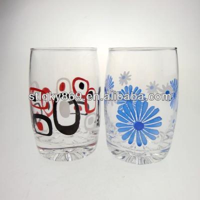 China Blown Water Glass Set Machine With Full Around Printing Drinking Water Glass Set for sale