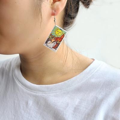 China Acrylic tarot earrings earrings fashion earrings vintage tarot earrings for sale