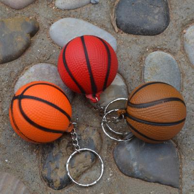 China 3D Mixed Wholesale Promotional Basketball Christmas Effort PU Sports Gift Promotion Gift Color Key Chain for sale