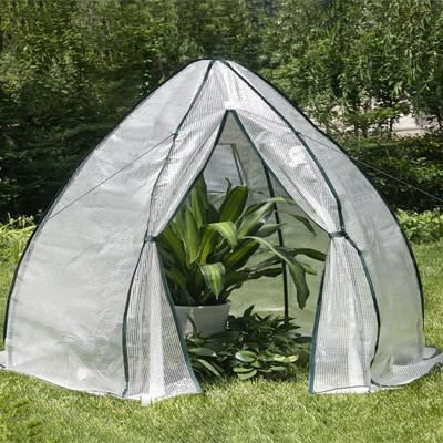 China Easily Assembled Cheap H180*W140*L140 Easily Assembled Waterproof Triangle Tent Walk In Garden Greenhouses for sale