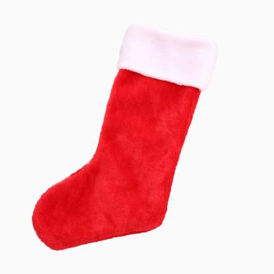 China Wholesale Red Christamas Home Decoration 2021 Christmas Stocking Sock Big Stocking for sale