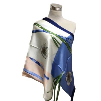 China Comfortable Custom Printed Oversized Pure Silk Scarves Head Designer Silk Scarves for sale