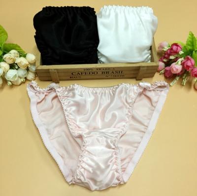 China OEM Manufacturing Antibacterial 100% Natural Pure Silk Underwear For Women Silk Bikini Panties for sale