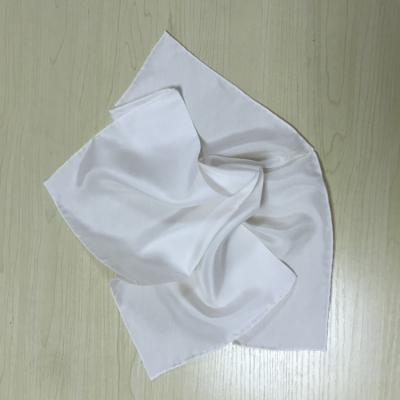 China Wholesale 100% Square Scarf White Silk Bandana Silk Handkerchief Scarves for sale