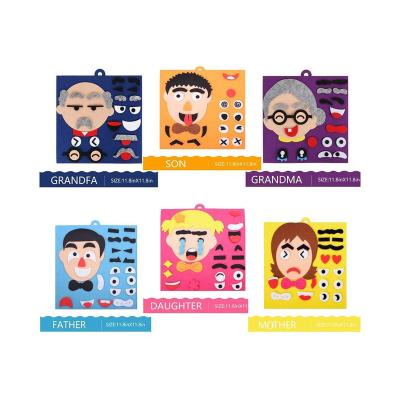 China Colorful preschool handmade toys felt material facial features change facial expressions to play teaching aids for kindergarten for sale