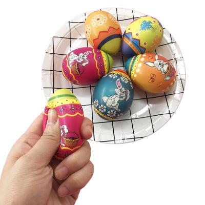 China PU Material Easter Egg Shaped Decompression Toy Slow Rebound Happy Easter Chicken Egg Relaxing Toy for sale