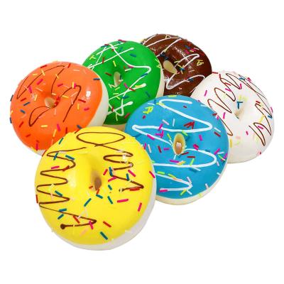 China Custom Squeeze Toys Wholesale Colorful Food Soft Stress Toys Slow Rising Squishy Donut Foam Decompression PU Squeeze Toy for sale