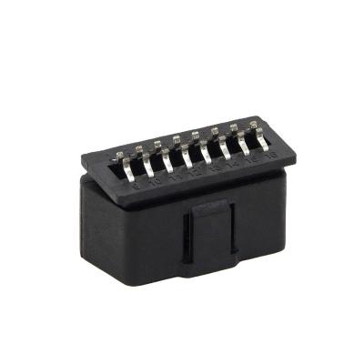 China OBDII 12V 24V 16 Pin Male OBD II OBD 2 Connector Customized OBD2 Connector With Lock obd2 connector for sale