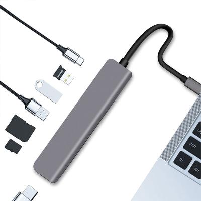 China Aluminum+ABS Hub C 3.0 Port 1 In Type 4 With USB-C Adapter To Ports 7 For Charging Type-C 10 Power Usb 3 6 8 4K Macbook Hub 4-Port for sale