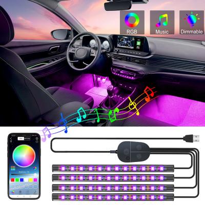 China Universal Fit Smart RGB Car Strip Lights Interior Type 3 USB Keys for sale