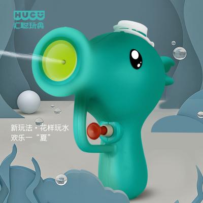 China Cute Toy Electric Outdoor Play Blowing Gun Toy Cartoon Seahorse Water Gun Toys Soap Bubble Gun for sale