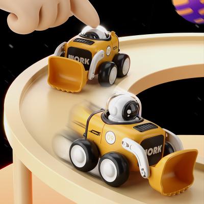 China Preschool Children Play Set Press Sliding Whistle Pull Back Engineering Toy Car For Kids Cartoon Toy Car For Kids for sale