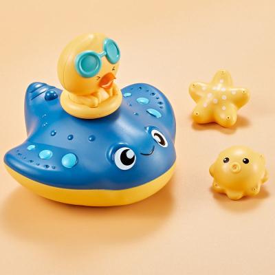 China Water Tool New Product Summer Bathroom Spray Water Spraying Playing Multifunctional Electric Cute Animal Set Baby Bath Toys For Children for sale