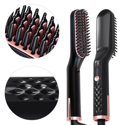 China Hotel Electric Hair Straightener Brush Straightener Brush Hair Straightener Simply No Iron for sale