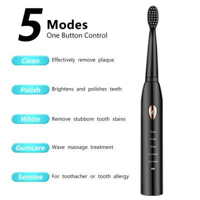 China Home Use+office+travel Fashion Toothbrush Li Electric Ultrasonic Electric Ion Rechargeable Battery Electric Toothbrush for sale