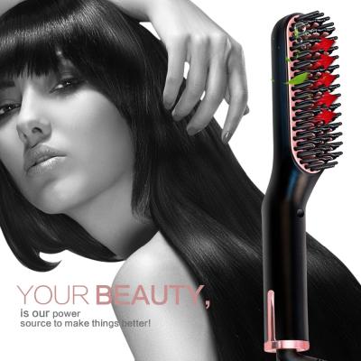 China 2021 Hot Selling Multi-Function Hair Straightener Brush Electric Brush Hair Straightener Hair Straightener Brush Hair Straightener for sale