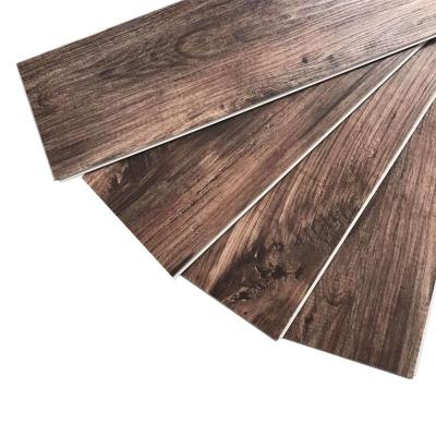 China Modern click flooring walnut spc click flooring brown click lock system spc vinyl plank spc flooring for sale