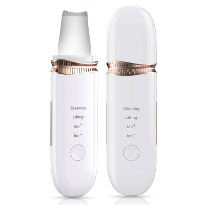 China CE ROHS FCC Private Label DEEP CLEANING Electric Cordless Filling Skin Tightening Ultrasonic Facial Skin Scrubber for sale