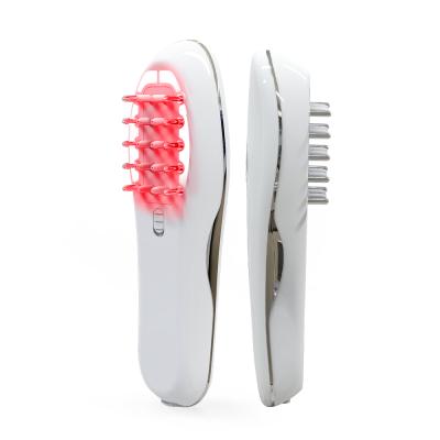 China Fashion Anti Hair Loss Laser Brush Portable Infrared Electric Hair Growth Vibrating Massage Comb EMS RF Massager EMS Comb for sale